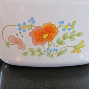 Corning Ware P43B Wildflower Casserole Dish no lid 2-3/4 cup